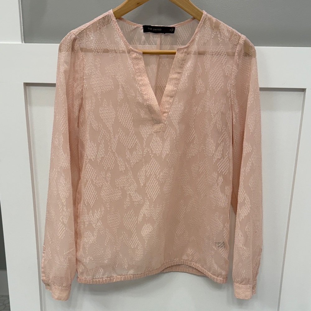 The Limited Blush Sheer Blouse
